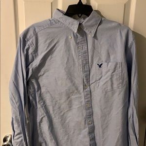 Men’s American eagle button up blue size large
